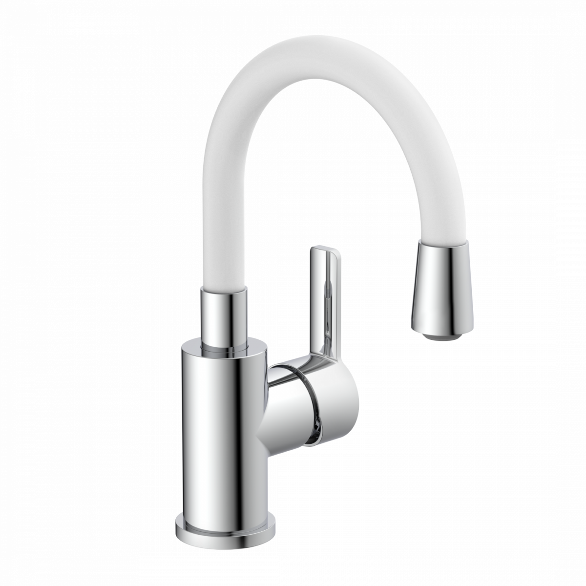 Waschtischarmatur FLEXO, Chrom/Weiß