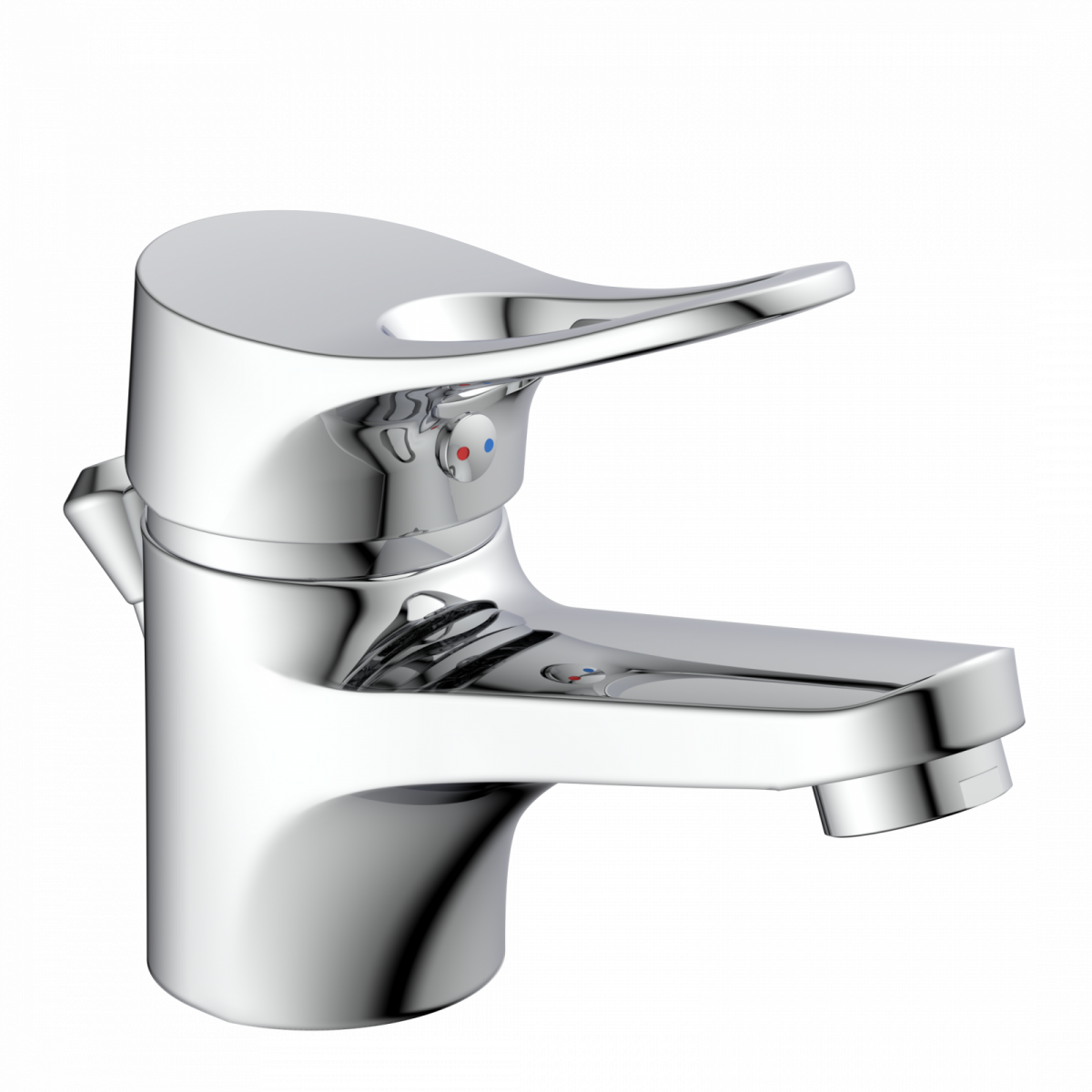 Waschtischarmatur VERONA, Badarmatur, Einhebelmischer mit Ablaufgarnitur, Chrom