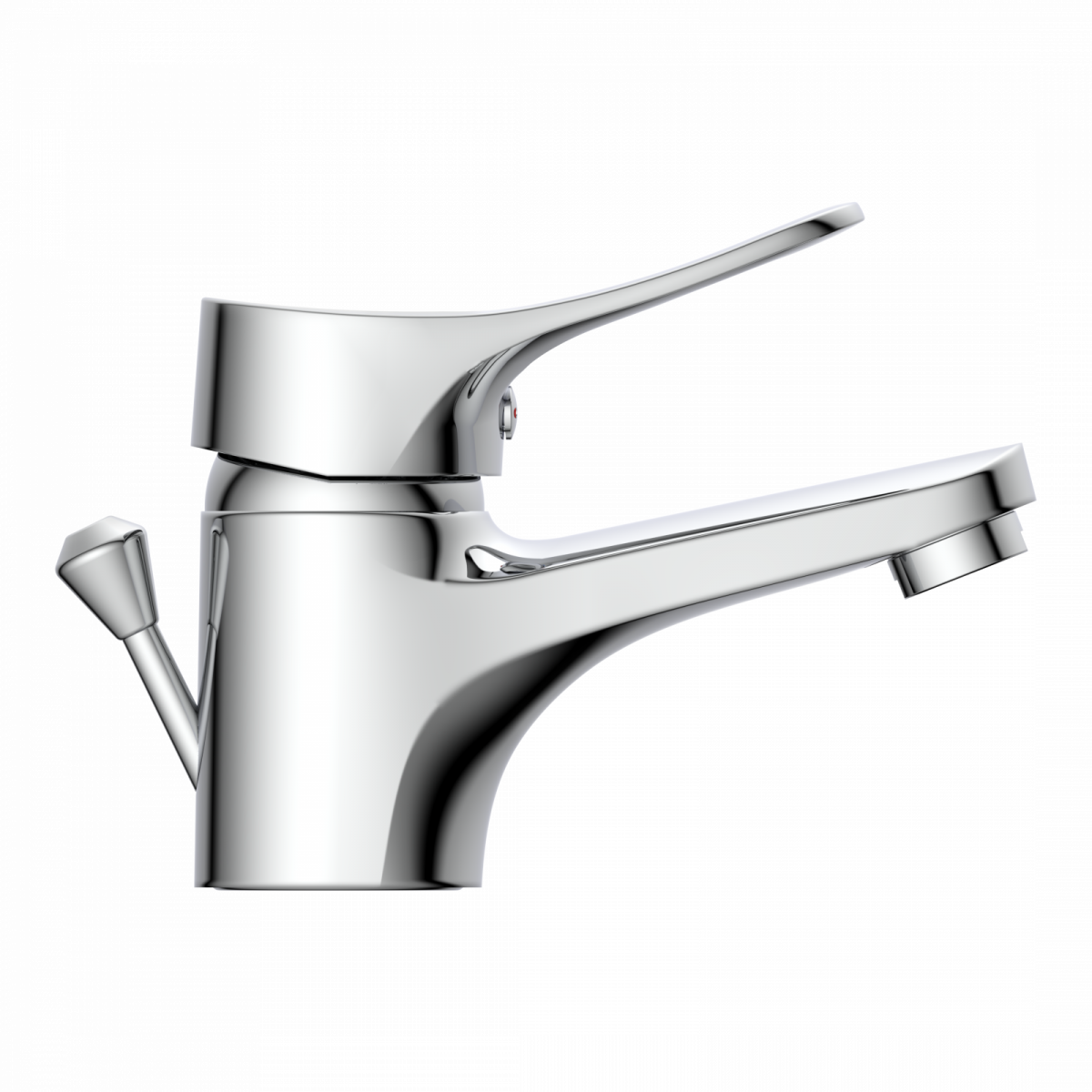 Waschtischarmatur VERONA, Badarmatur, Einhebelmischer mit Ablaufgarnitur, Chrom