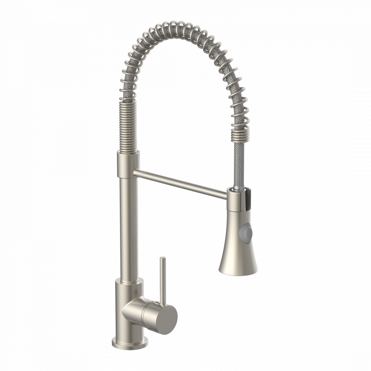 Spiralfeder Spültischarmatur LEON, mit herausziehbarer Geschirrbrause, Nickel
