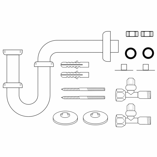 Siphon Set für Waschtische, Chrom | KIRCHHOFF