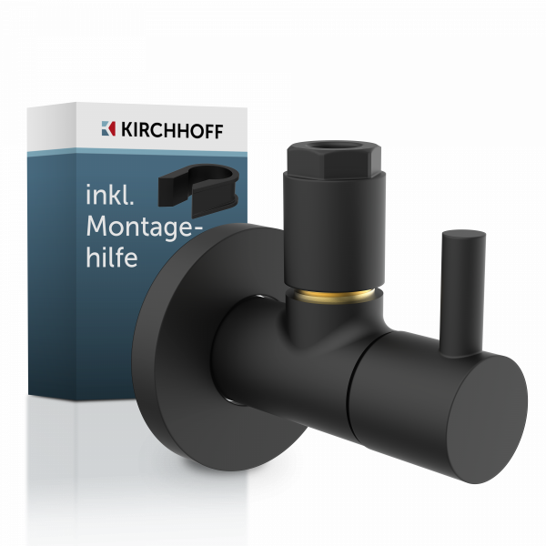 Eckventil mit Schnellverschluss Schwarz | KIRCHHOFF