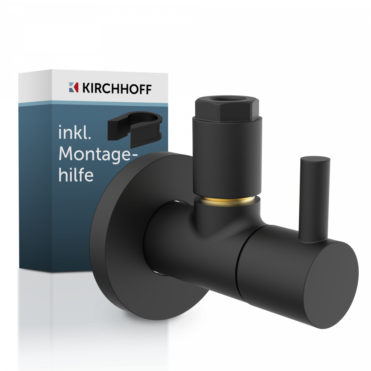 Eckventil mit Schnellverschluss Schwarz | KIRCHHOFF