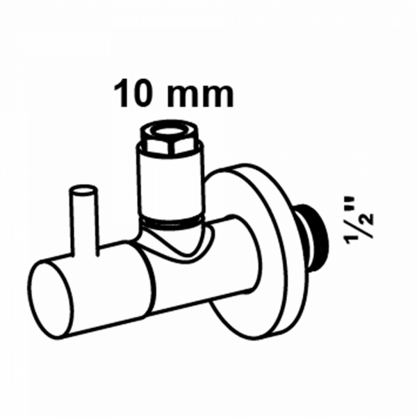 Eckventil mit Schnellverschluss Schwarz | KIRCHHOFF