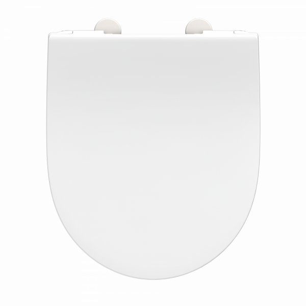 WC-Sitz Alma Slim Made in Germany, in Weiß mit Absenkautomatik und Schnellverschluss, D-Form