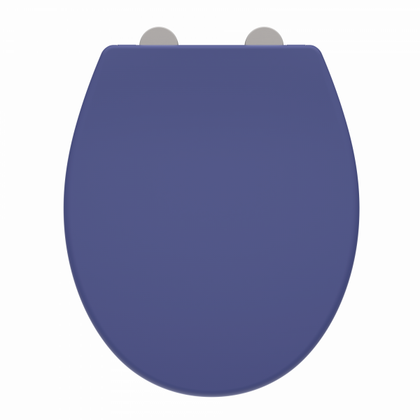 WC-Sitz Helma TÜV geprüft, in Indigo mit Absenkautomatik und Schnellverschluss, O-Form