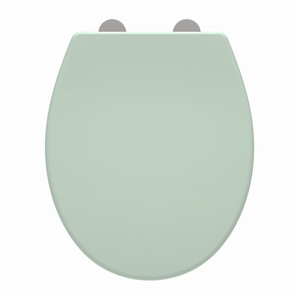 WC-Sitz Helma TÜV geprüft, in Salbei mit Absenkautomatik und Schnellverschluss, O-Form