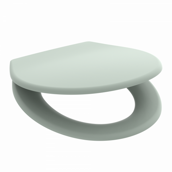 WC-Sitz Helma TÜV geprüft, in Salbei mit Absenkautomatik und Schnellverschluss, O-Form