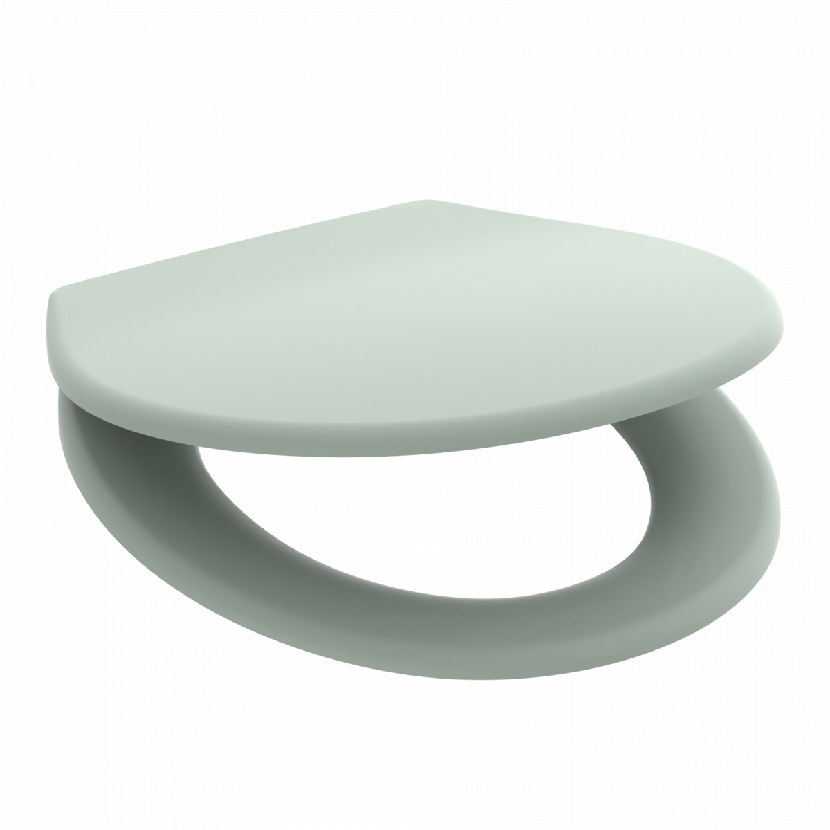 WC-Sitz Helma TÜV geprüft, in Salbei mit Absenkautomatik und Schnellverschluss, O-Form