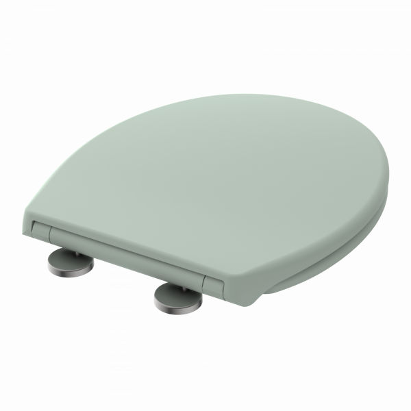 WC-Sitz Helma TÜV geprüft, in Salbei mit Absenkautomatik und Schnellverschluss, O-Form