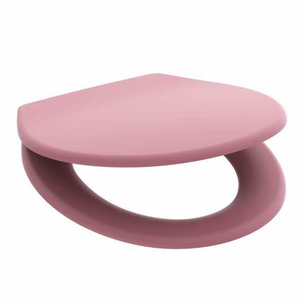 WC-Sitz Helma TÜV geprüft, in Koralle mit Absenkautomatik und Schnellverschluss, O-Form