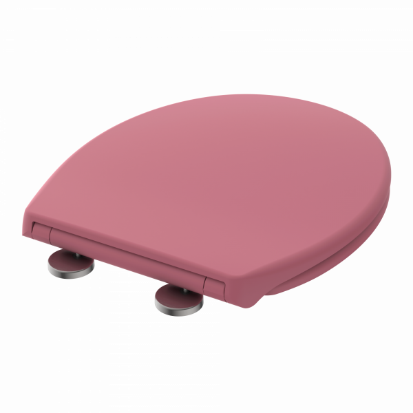 WC-Sitz Helma TÜV geprüft, in Koralle mit Absenkautomatik und Schnellverschluss, O-Form