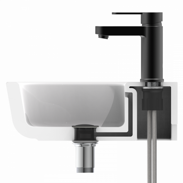 ELEPHANT Waschtischarmatur, Schwarz matt