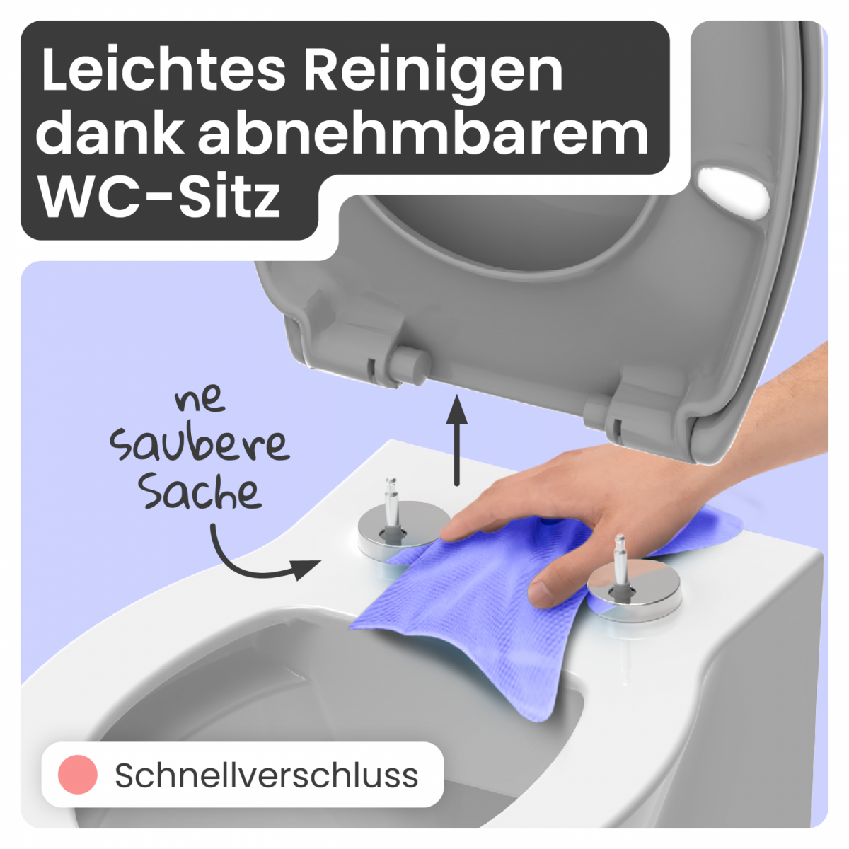 WC-Sitz Alma | Absenkautomatik & Schnellverschluss | instmaier