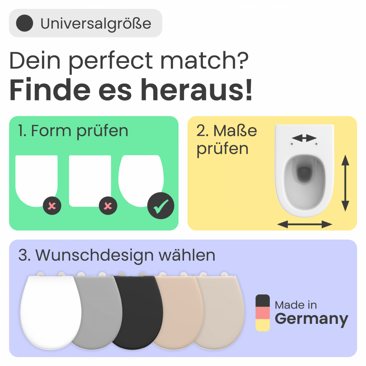 WC-Sitz Alma | Absenkautomatik & Schnellverschluss | instmaier