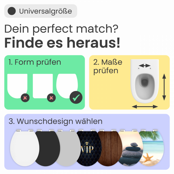 MDF WC-Sitz mit Nussbaum-Holzmotiv | Absenkautomatik | instmaier