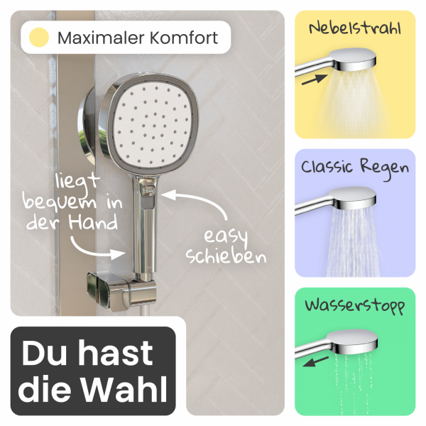 Regendusche Cleo | Thermostat & 2 Strahlarten | instmaier
