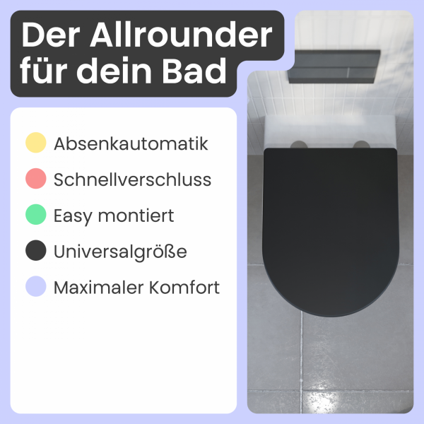WC-Sitz Helma | Absenkautomatik & Schnellverschluss | instmaier