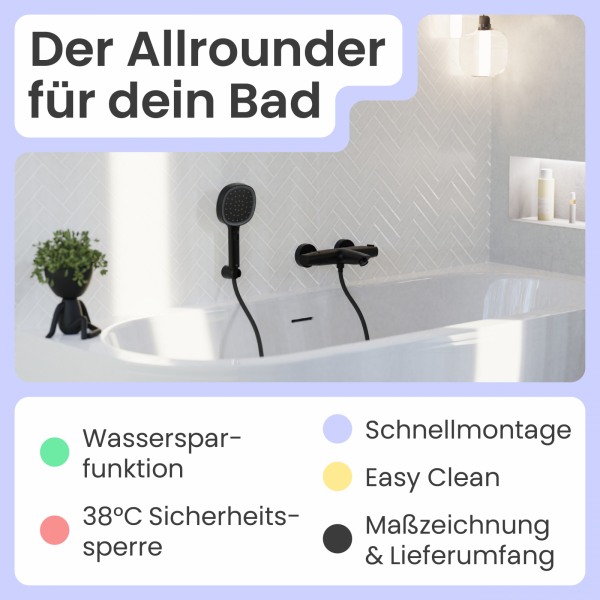 Badewannenarmatur Beatrice | Thermostatarmatur | instmaier
