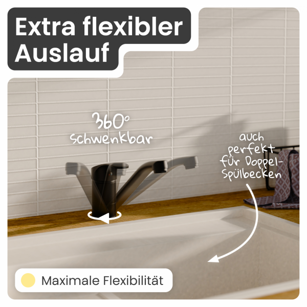 Küchenarmatur Vera in Schwarz | instmaier