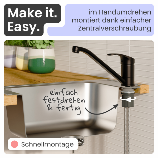 Küchenarmatur Vera in Schwarz | instmaier