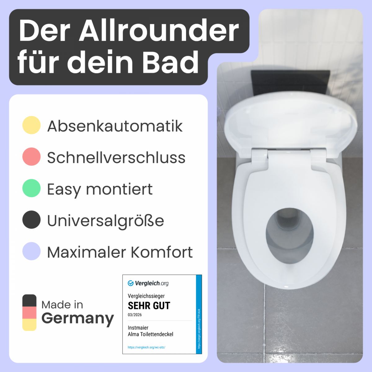 WC-Sitz Alma Family | inkl. Absenkautomatik | instmaier