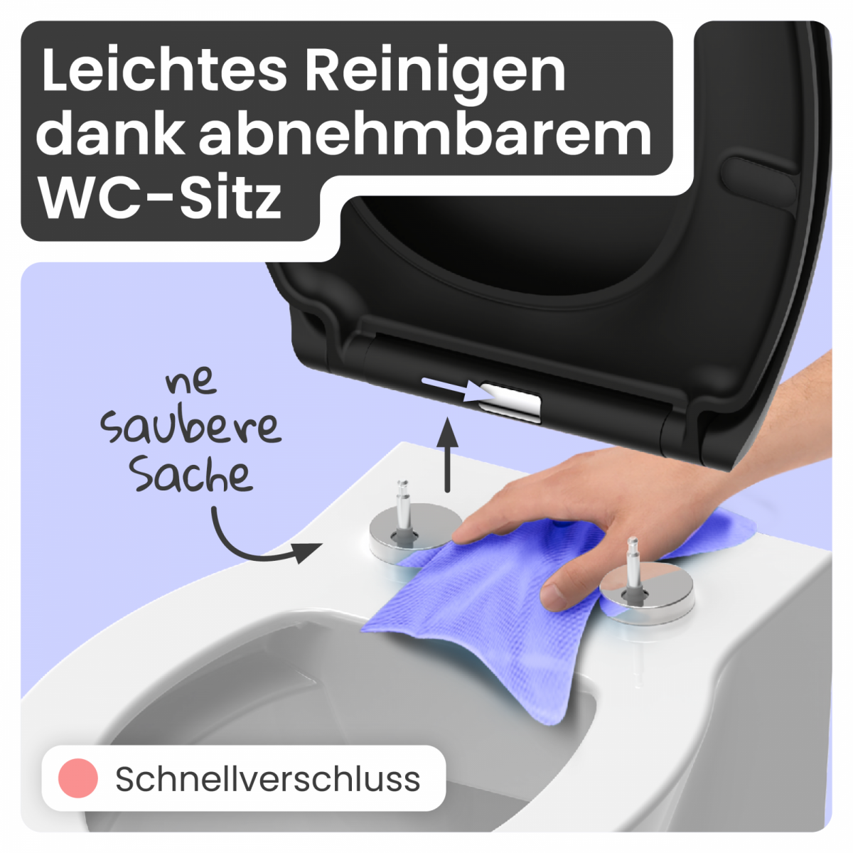 WC-Sitz Helma | Absenkautomatik & Schnellverschluss | instmaier