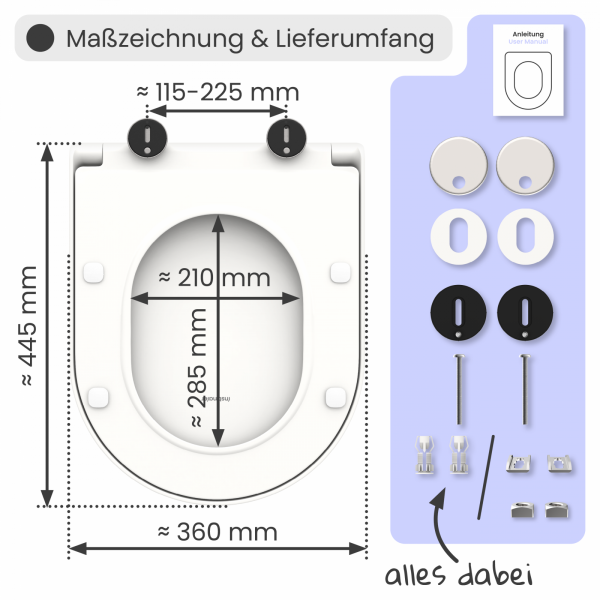 WC-Sitz Helma | Absenkautomatik & Schnellverschluss | instmaier