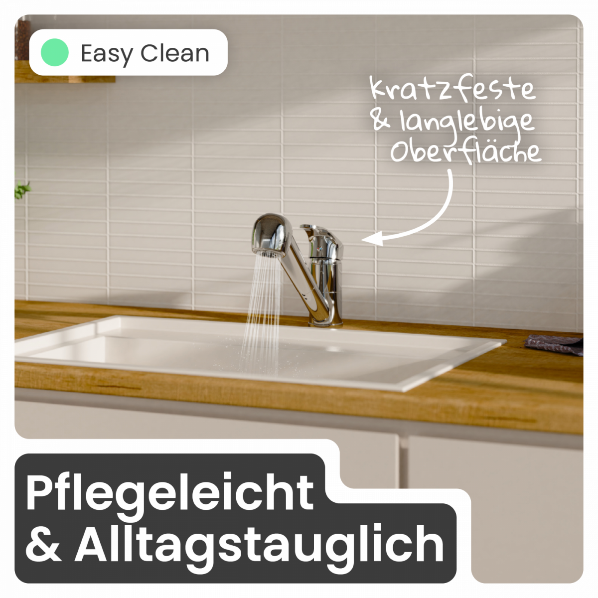 Küchenarmatur Elena | 2 Strahlarten & Ausziehbar | instmaier