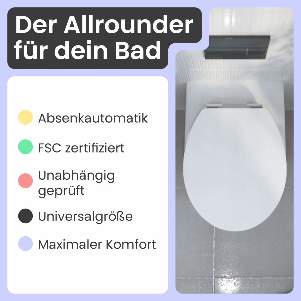 WC-Sitz Gaia aus MDF | inkl. Absenkautomatik | instmaier