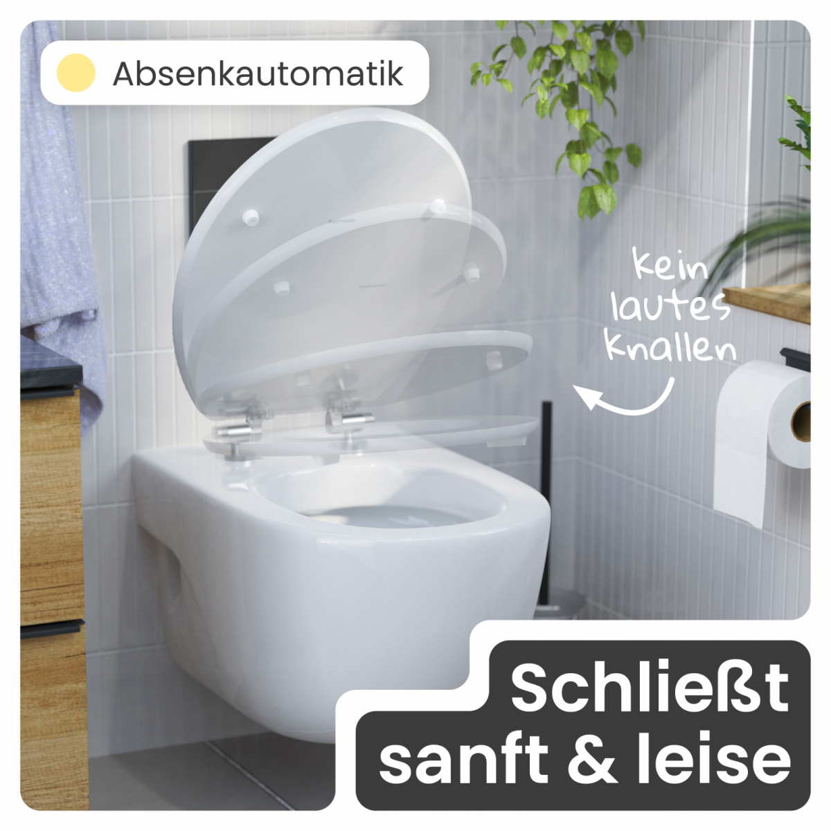WC-Sitz Gaia aus MDF | inkl. Absenkautomatik | instmaier