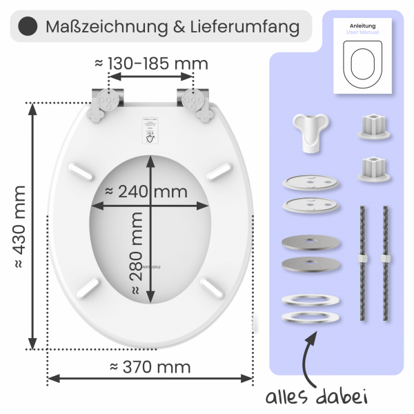 WC-Sitz Gaia aus MDF | inkl. Absenkautomatik | instmaier