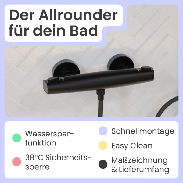 Duscharmatur Beatrice | Thermostat & Verbrühschutz | instmaier