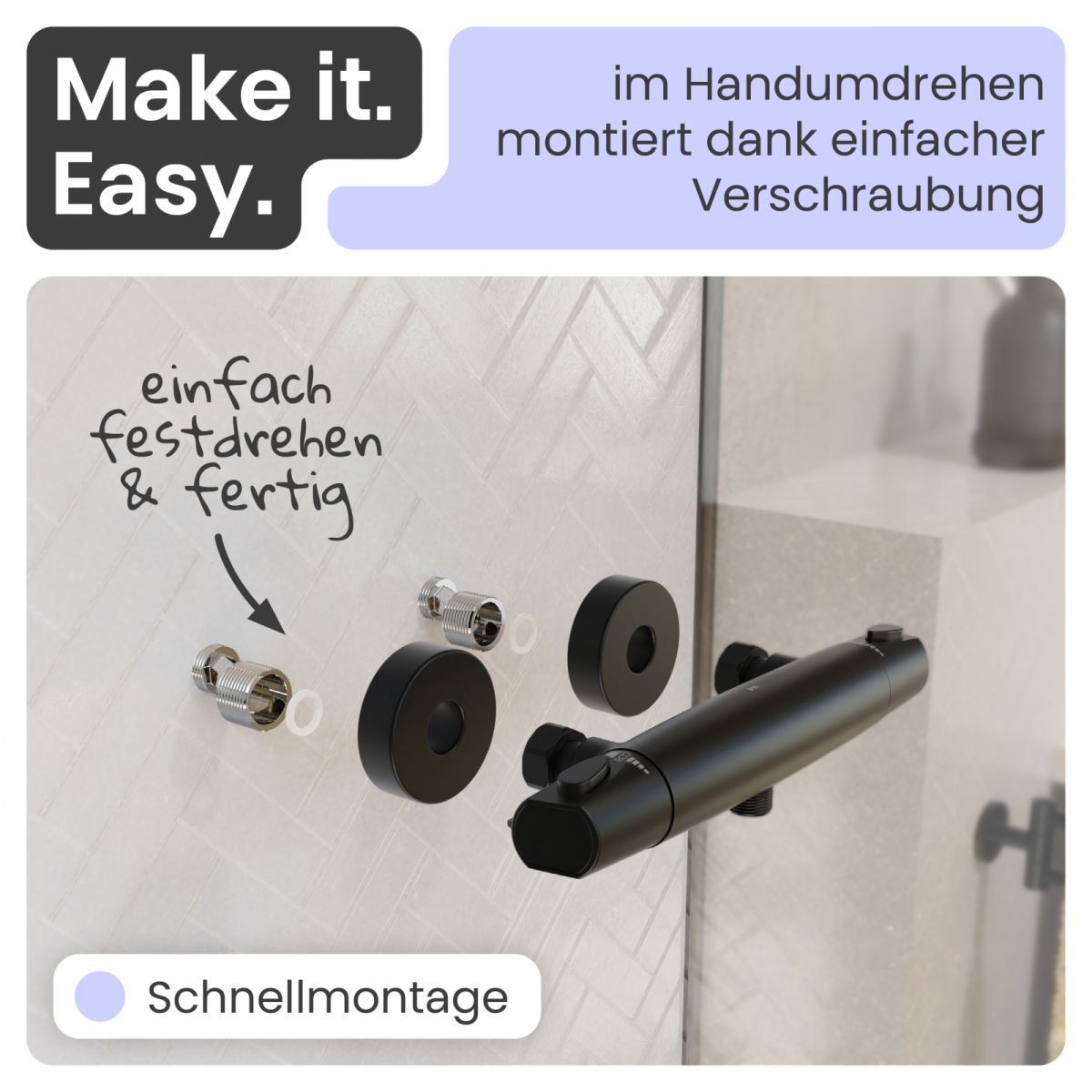 Duscharmatur Beatrice | Thermostat & Verbrühschutz | instmaier