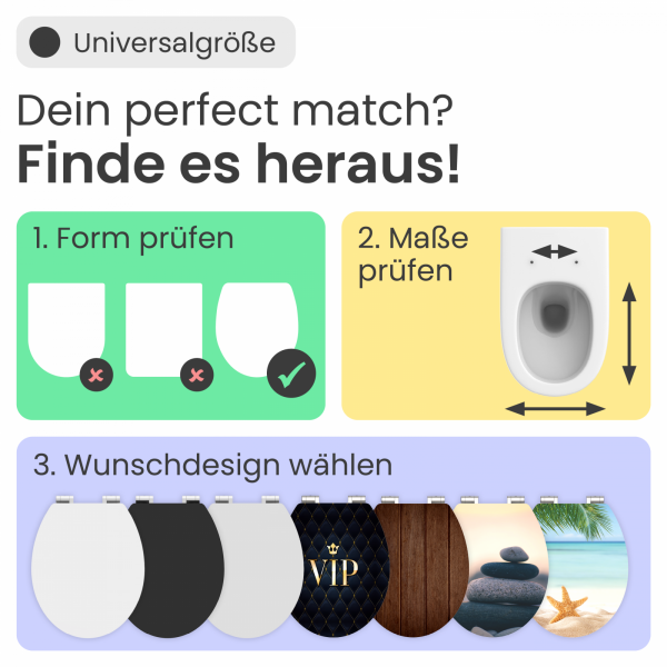 WC-Sitz Gaia aus MDF (Grau) | Absenkautomatik | instmaier