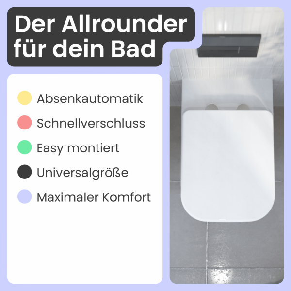 WC-Sitz Helma | Absenkautomatik & Schnellverschluss | instmaier