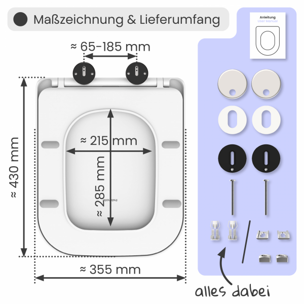 WC-Sitz Helma | Absenkautomatik & Schnellverschluss | instmaier