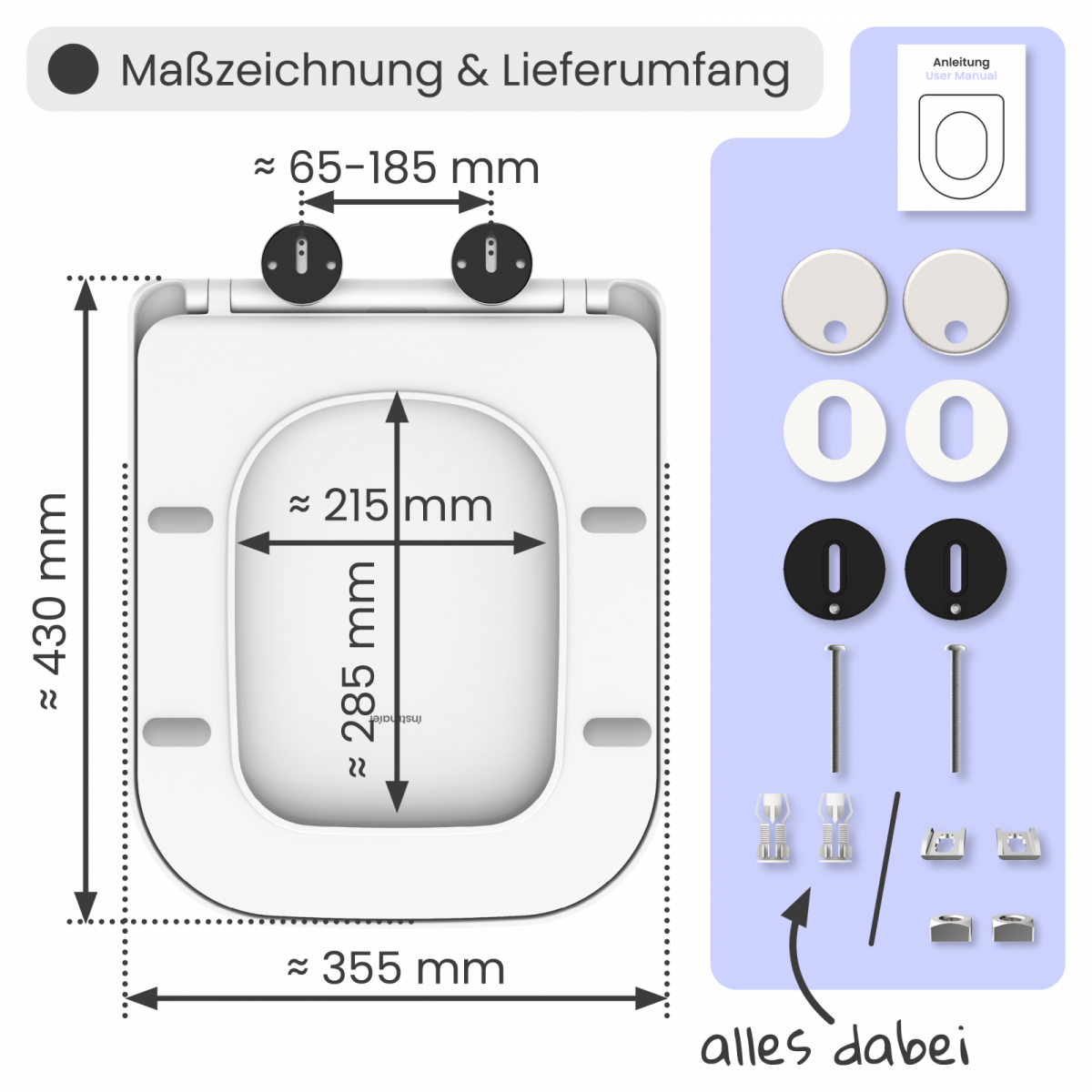WC-Sitz Helma | Absenkautomatik & Schnellverschluss | instmaier