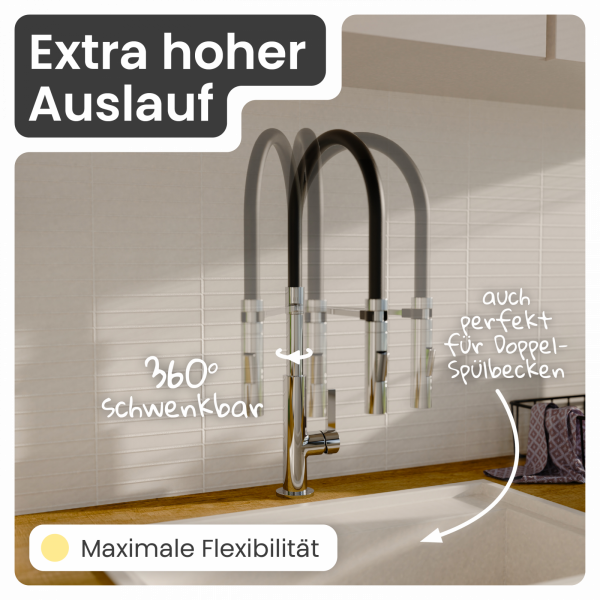 Küchenarmatur Nova | 2 Strahlarten & 360° schwenkbar | instmaier