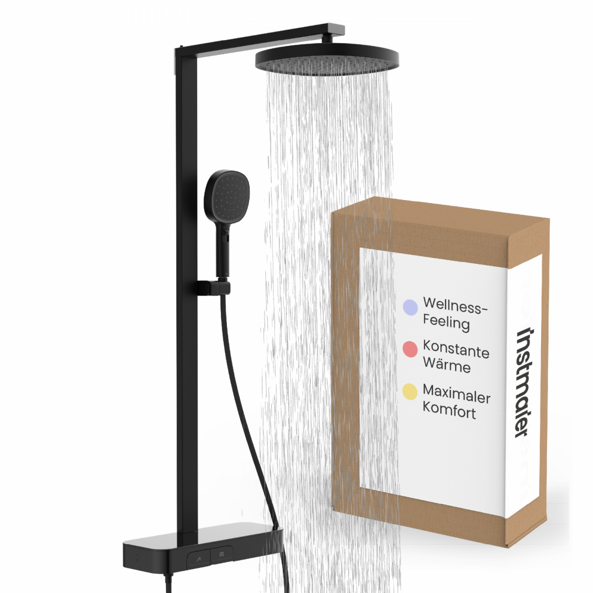 Regendusche Cleo | Thermostat & 2 Strahlarten | instmaier