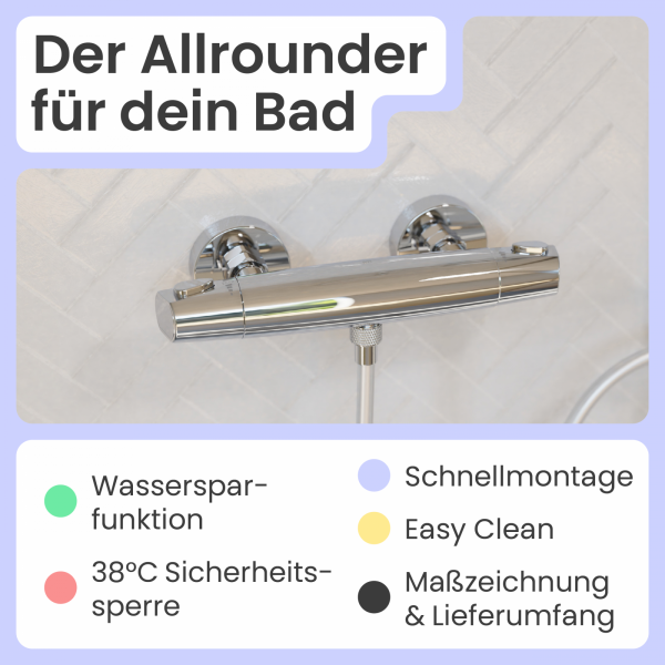 Duscharmatur Beatrice | Thermostat & Verbrühschutz | instmaier