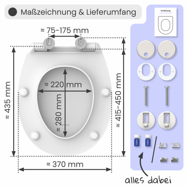 WC-Sitz Alma Slim | inkl. Absenkautomatik | instmaier