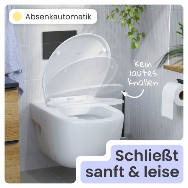 WC-Sitz Helma | Absenkautomatik & Schnellverschluss | instmaier