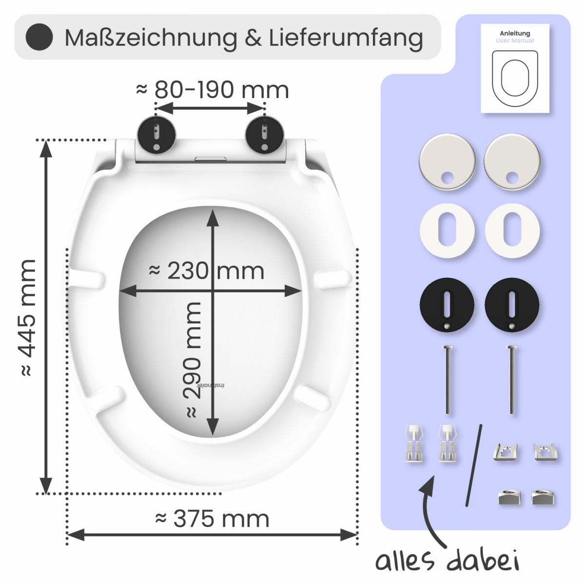WC-Sitz Helma | Absenkautomatik & Schnellverschluss | instmaier