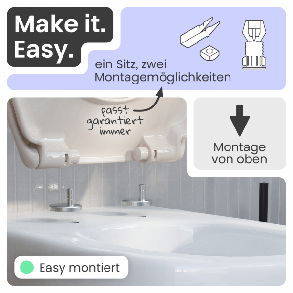 WC-Sitz Alma | Absenkautomatik & Schnellverschluss | instmaier