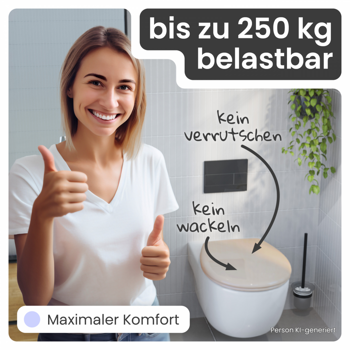 WC-Sitz Alma | Absenkautomatik & Schnellverschluss | instmaier
