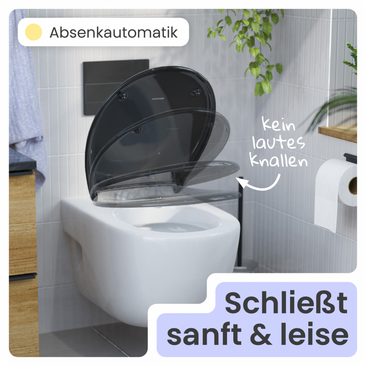 WC-Sitz Alma | Absenkautomatik & Schnellverschluss | instmaier