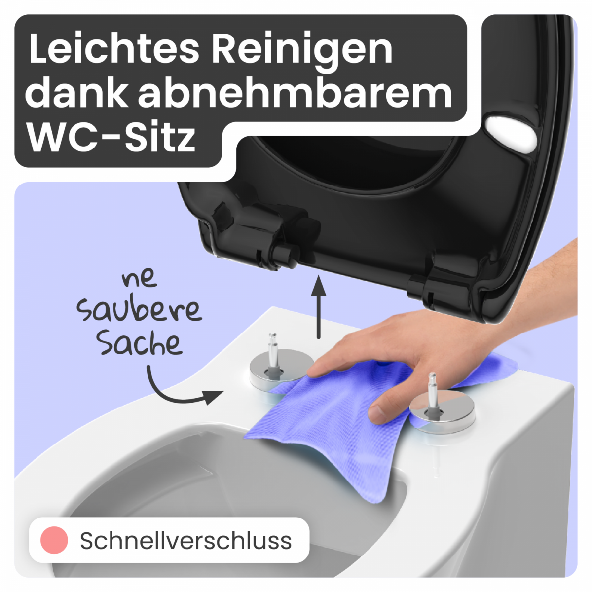 WC-Sitz Alma | Absenkautomatik & Schnellverschluss | instmaier