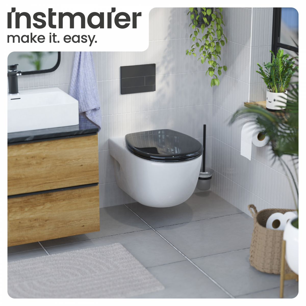 WC-Sitz Alma | Absenkautomatik & Schnellverschluss | instmaier
