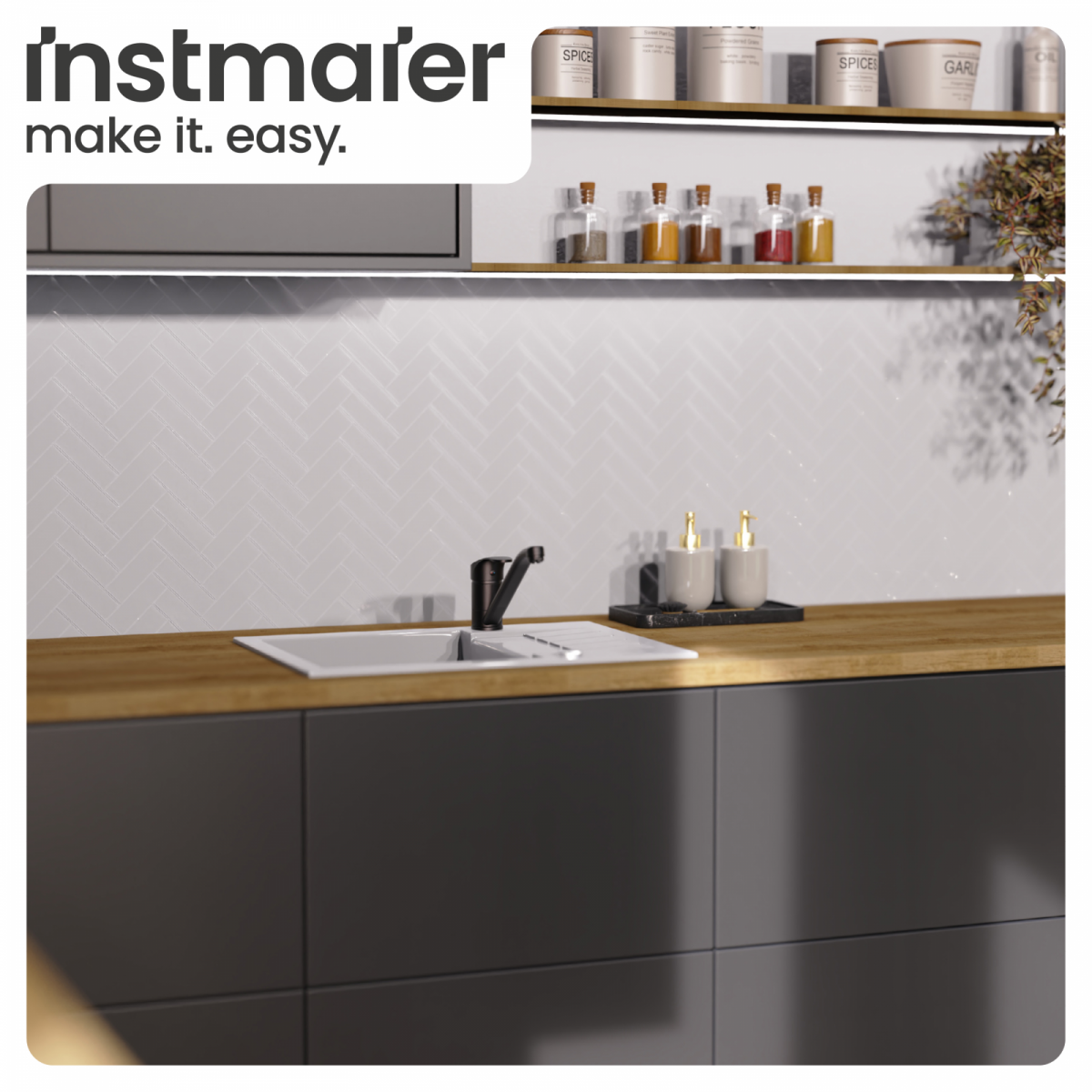 Küchenarmatur Vera in Schwarz | instmaier